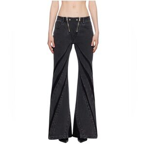 Dion Lee Black Striped Jeans Size 22/US 0 NWOT